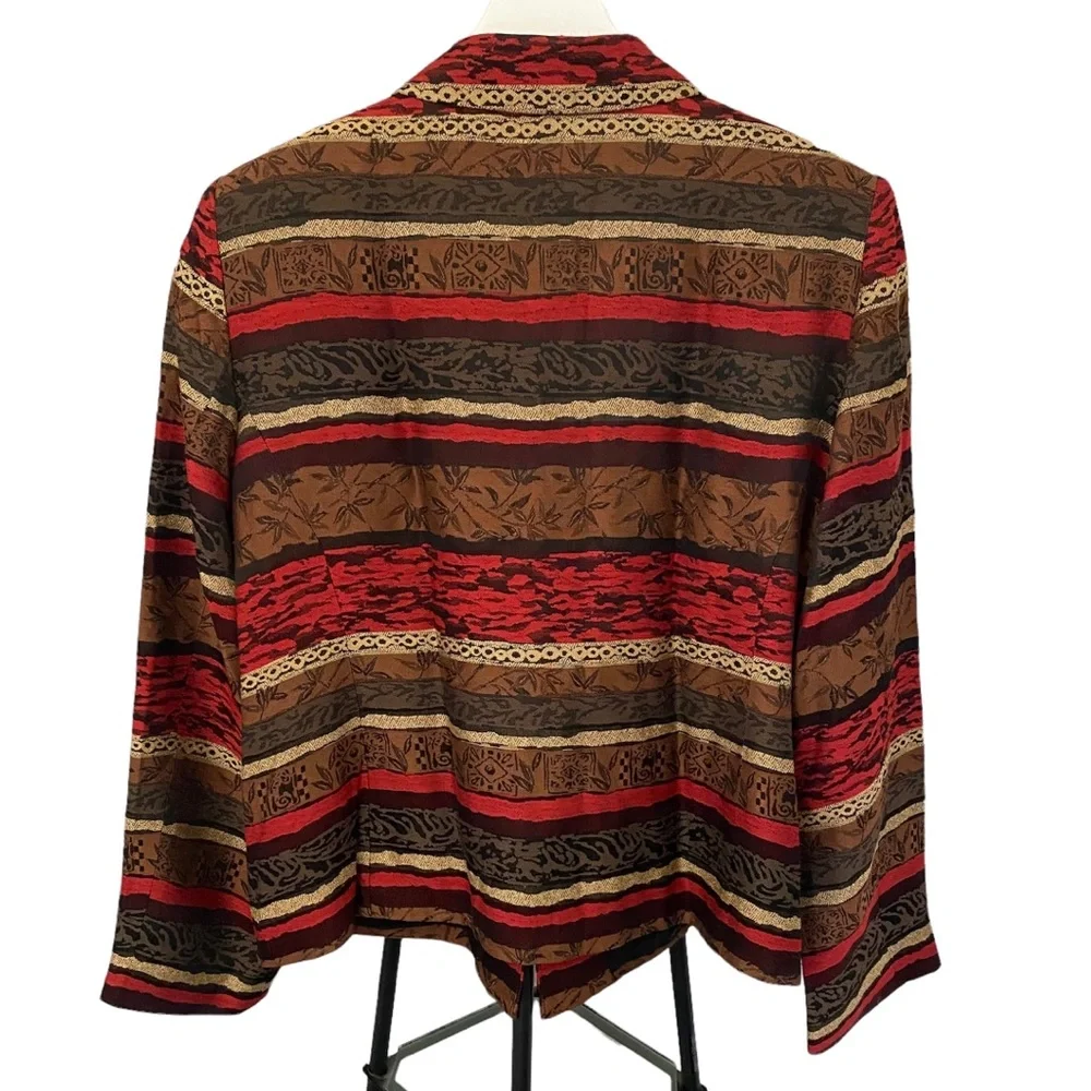 Vintage Draper’s & Damon’s Womens Boho Western Button Front Blazer Size 14